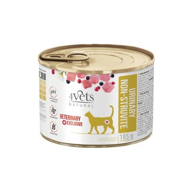 4Vets NATURAL VETERINARY EXCLUSIVE URINARY 185g pre mačky s ochorením močových ciest