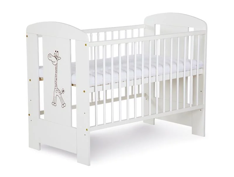 KLUPS Postieľka SAFARI drevená 1×1 ks, rozmer 120×60 biela