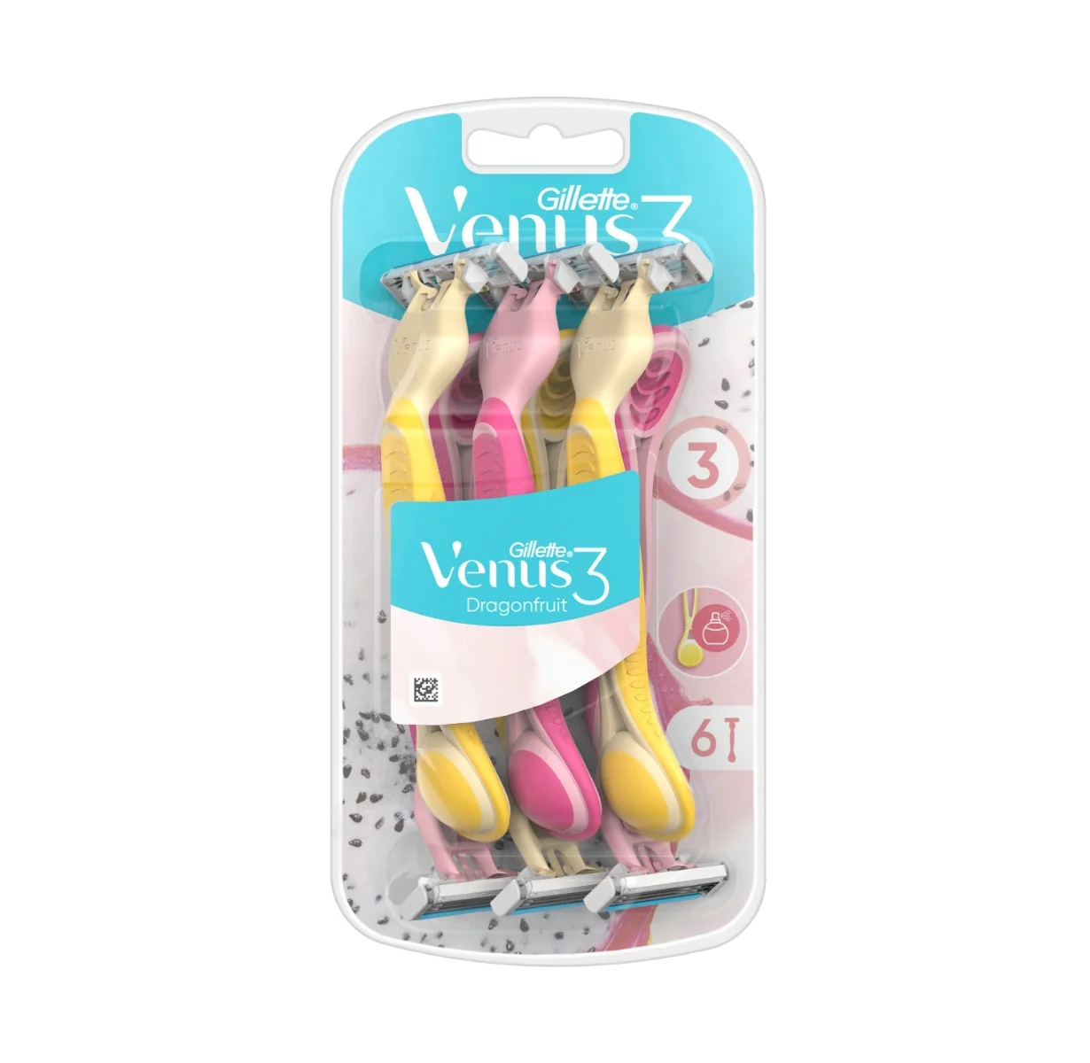 Gillette Venus 3 Dragonfruit Jednorazové Holiace Strojčeky 1×6ks, jednorazove holiace strojčeky