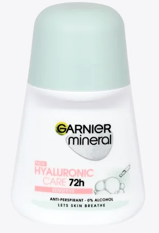 GARNIER MINERAL HYALURONIC UC ANTIPERSPIRANT 50ML 1×50 ml, guľôčkový antiperspirant