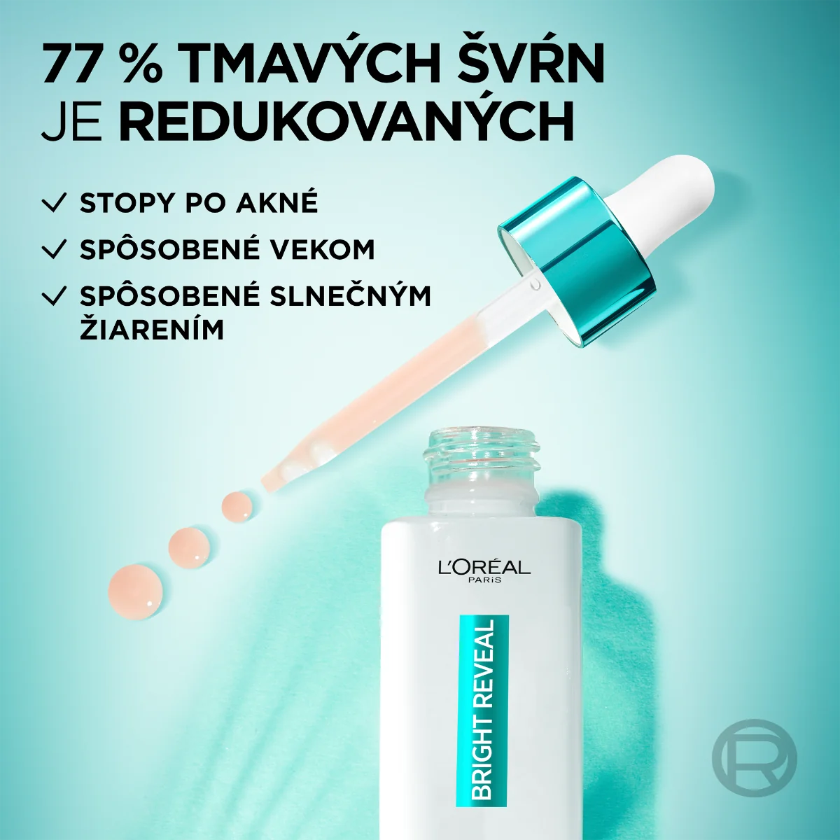 L'Oréal Paris Bright Reveal sérum proti tmavým škvrnám s niacínamidom 1×30 ml, sérum