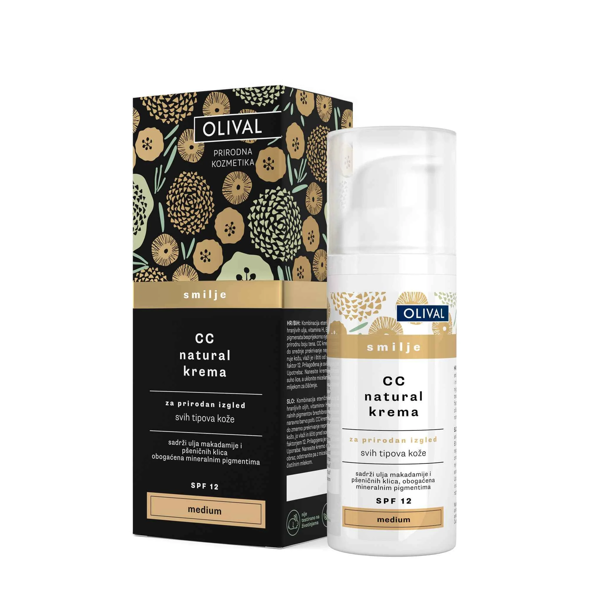 CC krém so slamienkovým olejom odtieň medium 1×50 ml, hydratačný CC krém