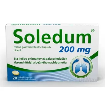 Soledum 200 mg mäkké gastrorezistentné kapsuly 1×20 cps, liek na zápal priedušiek