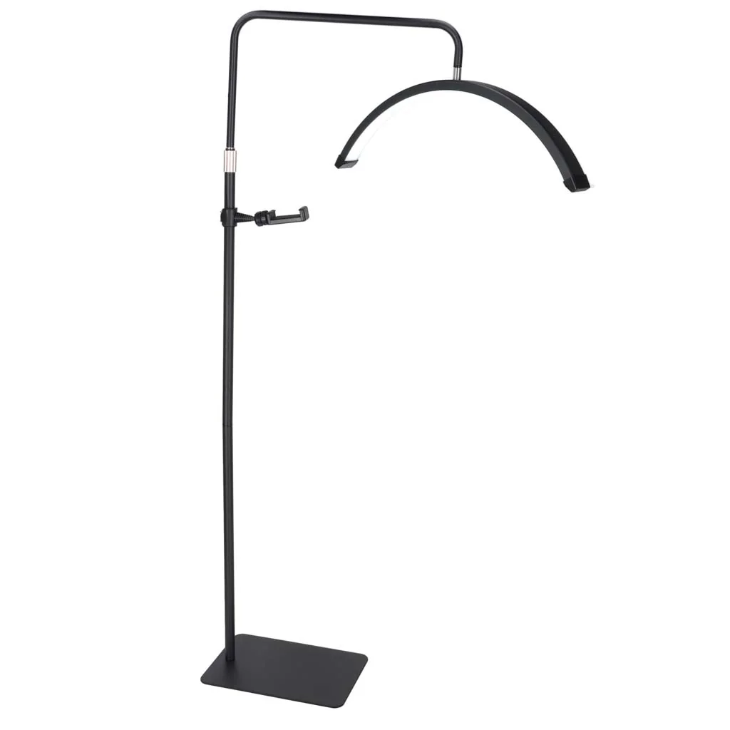LED oblúková lampa na predlžovanie rias 36 W so stojanom a držiakom na mobil