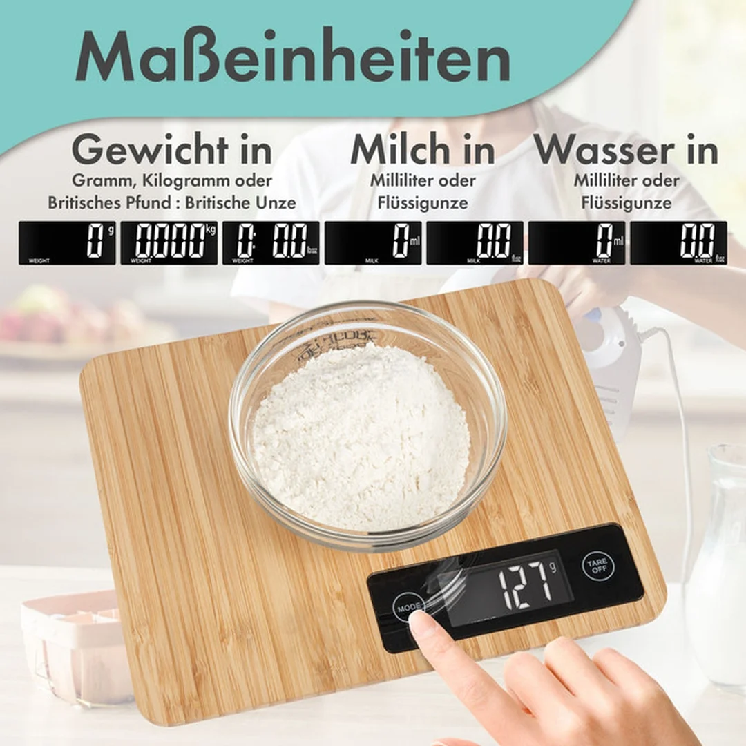 ProfiCook KW 1271 bambusová kuchynská váha 5 kg