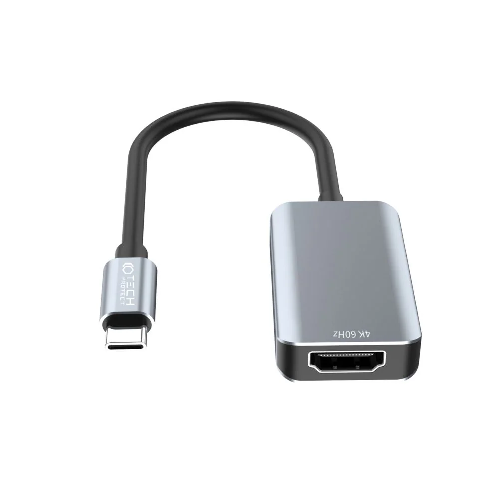 Tech-Protect Ultraboost adaptér USB-C / HDMI 4K, čierny 