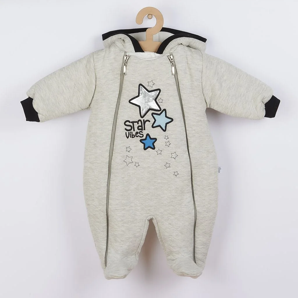 Zimná dojčenská kombinéza s kapucňou Koala Star Vibes modrá 74 