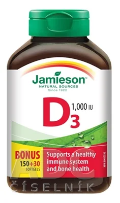 JAMIESON VITAMÍN D3 1000 IU 1×180 cps, vitamín d3
