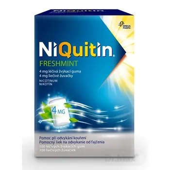 NiQuitin Freshmint 4 mg liečivé žuvačky 1×100 ks, žuvačky