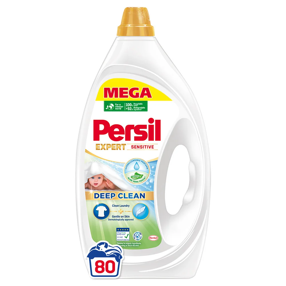 Persil prací gél Expert Sensitive 80 praní, 3,6 l 1×3600 ml, prací gél