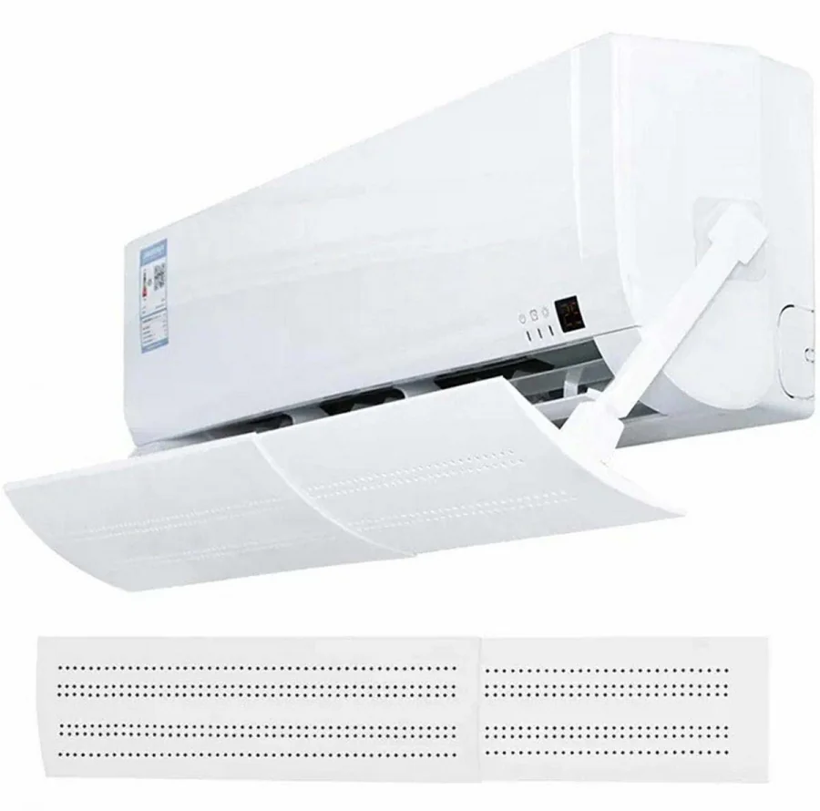 Deflektor kryt pre klimatizáciu s otvormi na reguláciu priameho vzduchu, 56 - 108 x 18 cm