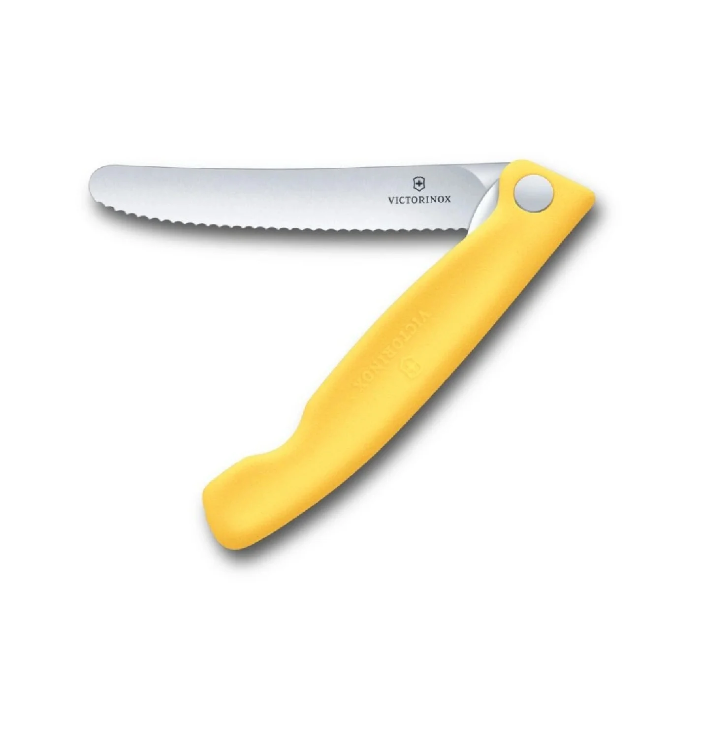 Swiss Classic, piknikový nôž, 11 cm, vlnitý, žltý, krabička