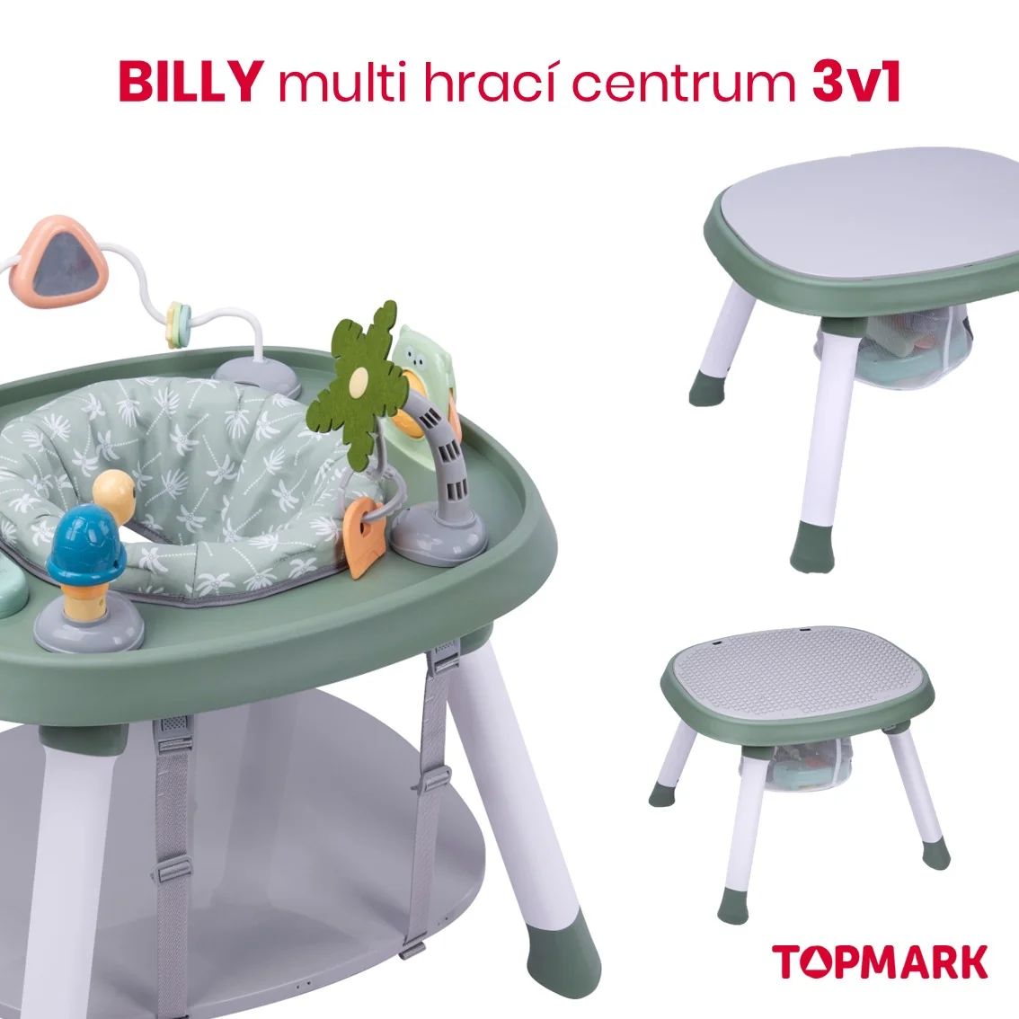 Topmark BILLY multifunkčné hracie centrum 3v1, zelené