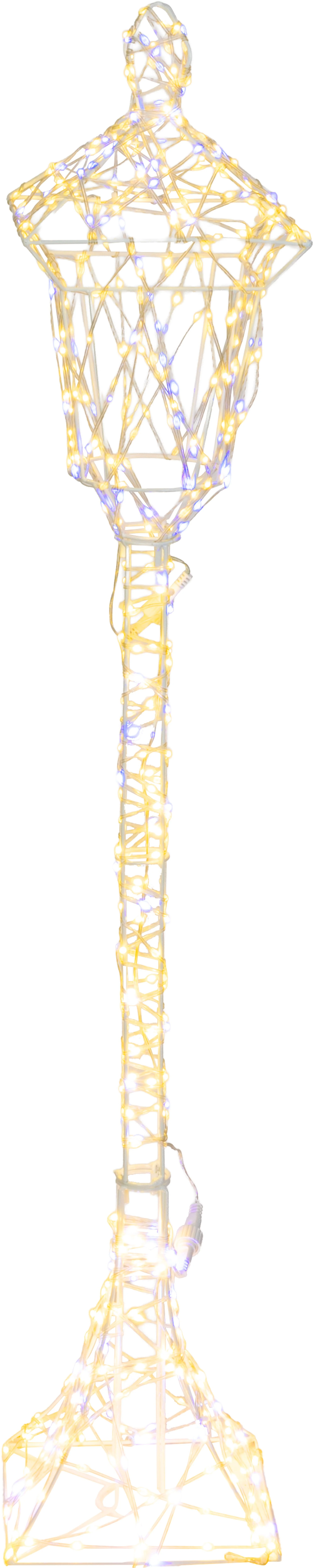 MagicHome vianočná LED pouličná lampa, 1 ks 600 LED teplá/studená biela, IP44, 21x21x118 cm