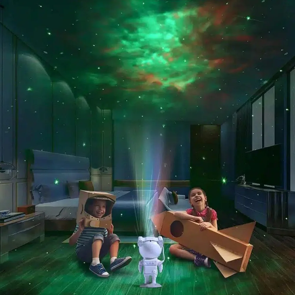 Livefy Astronaut projektor nočnej oblohy, biely