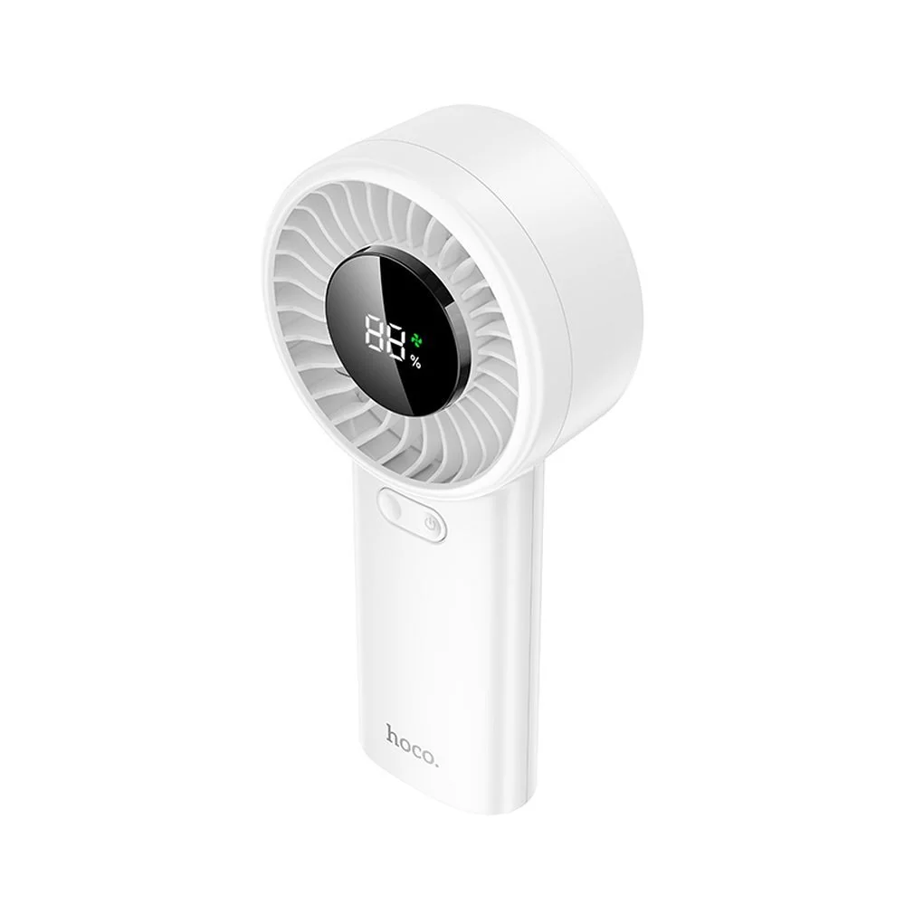Výkonný prenosný ventilátor s displejom, biely