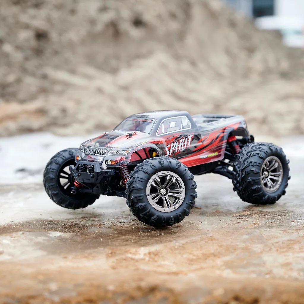 Rýchle RC auto na diaľkové ovládanie 1:16 – bezkartáčové, 52 km/h, červené