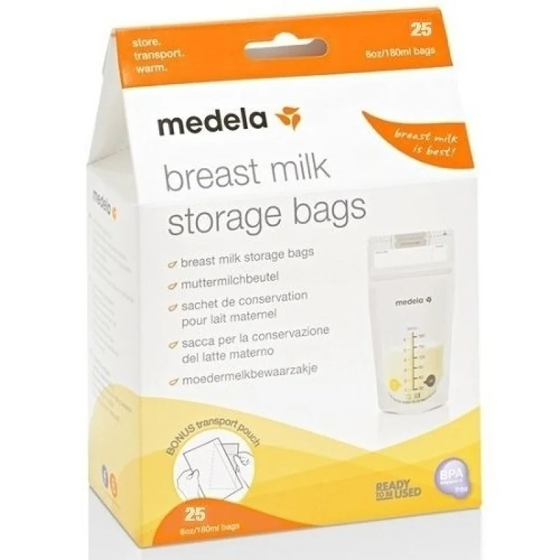 Medela Jednorazové vrecká na uskladnenie materského mlieka 180 ml, 25 ks