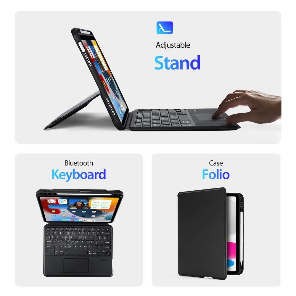 Dux Ducis DK puzdro s klávesnicou na iPad 10.9'' 2022 10gen, čierne