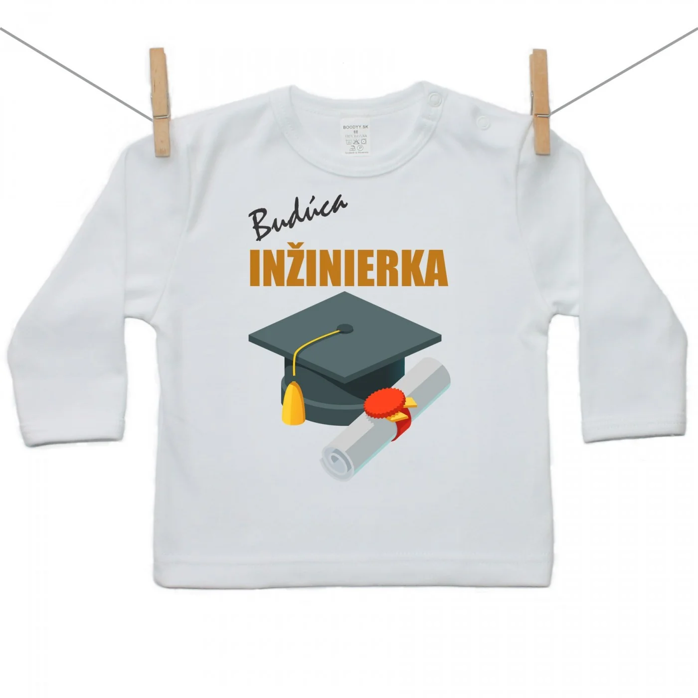 Boodyy Tričko s dlhým rukávom Budúca inžinierka Veľkosť: 134