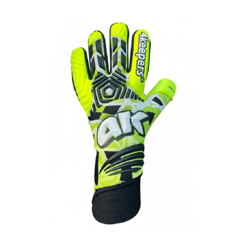 4keepers Neo Focus NC Futbalové brankárske rukavice, čierne/zelené, veľ. 8,5