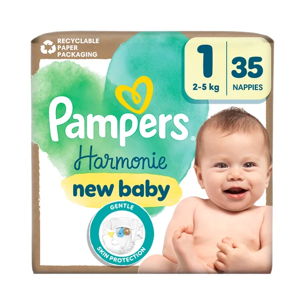 Pampers Harmonie plienky veľkosť 1, 2kg-5kg 35 ks