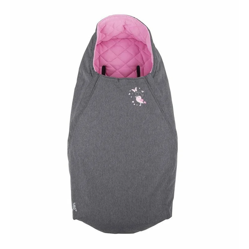 CuddleCo Comfi-Extreme, Detský fusak, 90x50cm šedá melanž/ružová