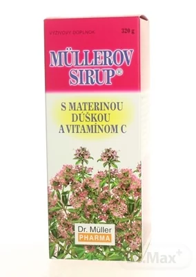 MÜLLEROV SIRUP S MATERINOU DUSKOU A VIT. C 1×320 ml, výživový doplnok
