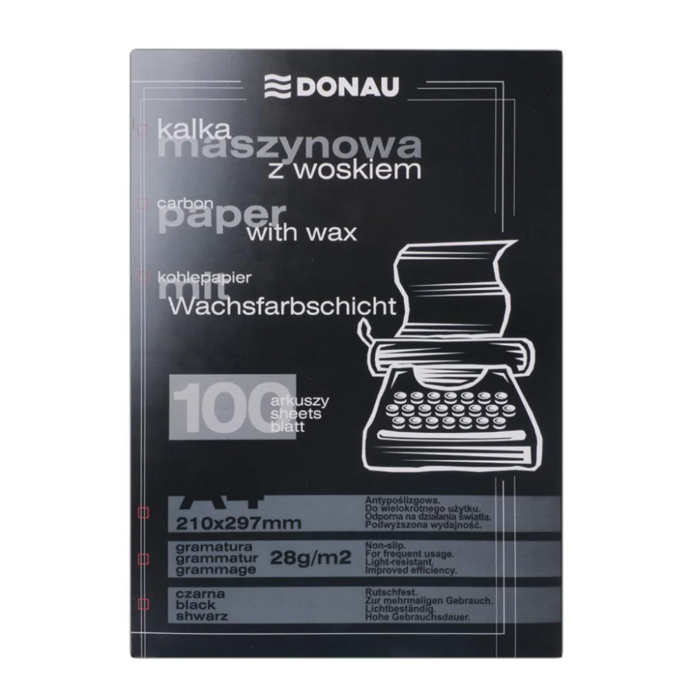 Donau uhľový papier čierny 100 ks-Donau