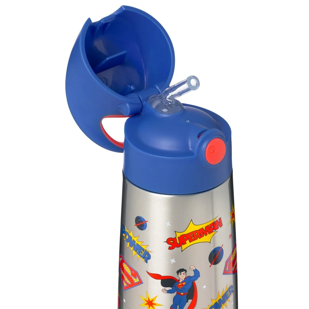 Termoska na pitie so slamkou 350 ml Superman, nerezová oceľ