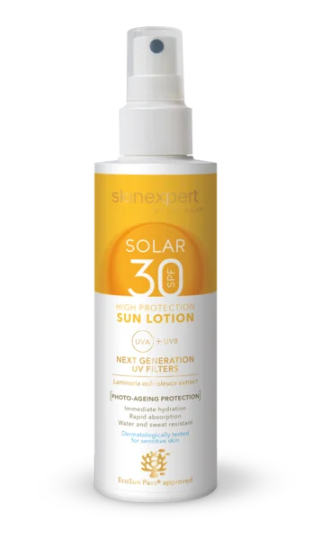 Skinexpert by Dr. Max® Solar SPF 30 Sun Lotion 1×200 ml, opaľovacie mlieko SPF 30 s vysokou ochranou