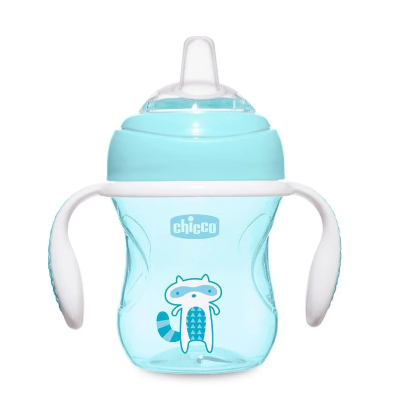 Chicco Hrnček Chicco Učíme sa s držadlami 200 ml, modrý, 4m+ 1×1 ks, jednoduchý prechod od dojčenia pitia z fľaše k s prvému hrnčeku