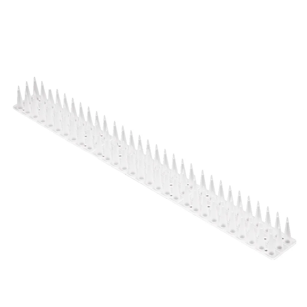 Plastové hroty proti holubom a vtákom, 8 dielov, 43 cm, biele