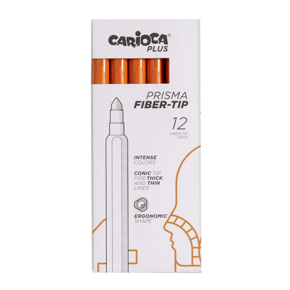 Carioca Plus popisovač PRISMA čierny 12ks -CARIOCA