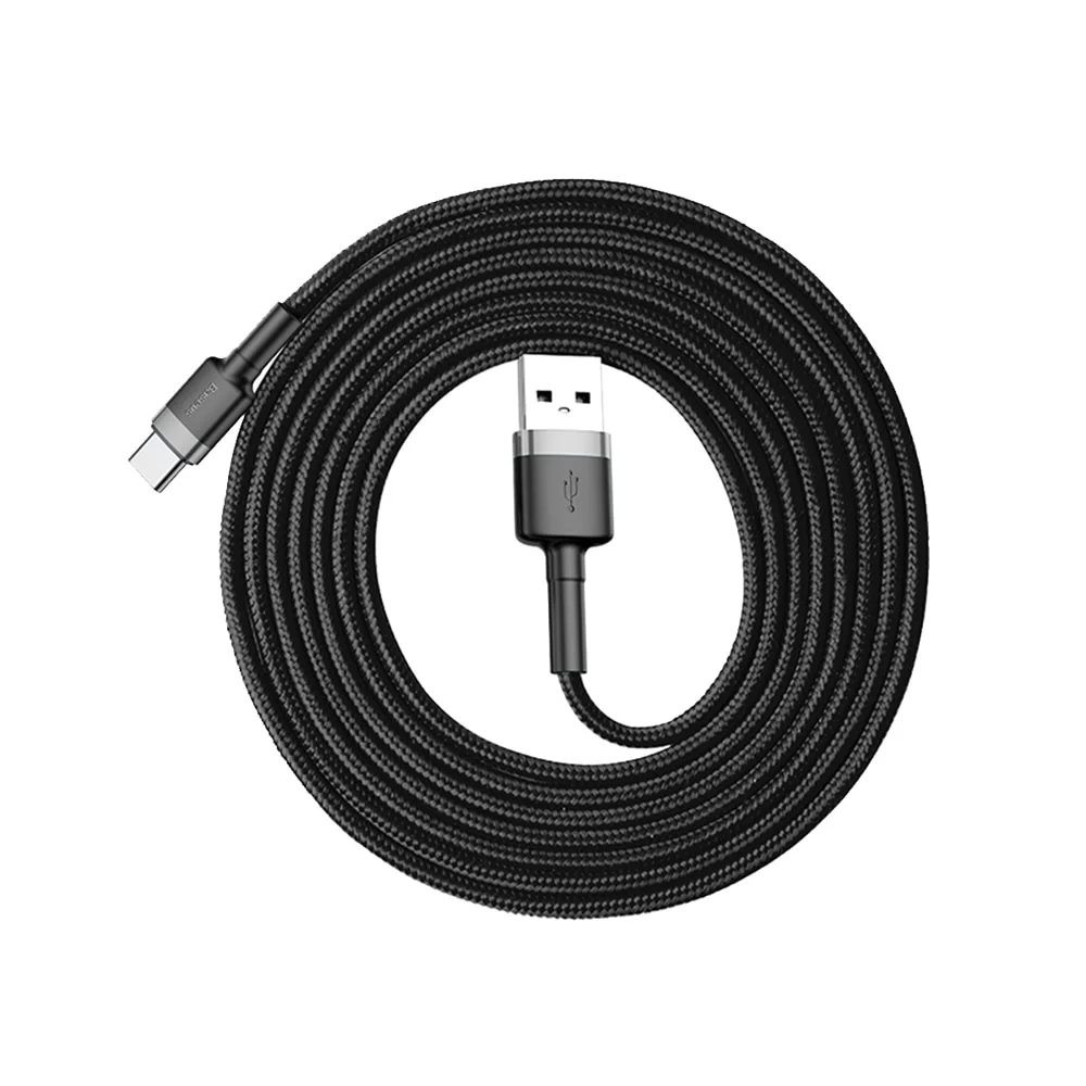 Baseus Cafule kábel USB / USB-C Quick Charge 3.0 2m, čierny/sivý