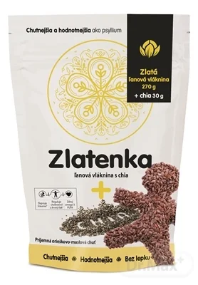 MAXIVITALIS ZLATENKA LANOVA VLAKNINA 270G+CHIA 30G 1×300 g, potravina