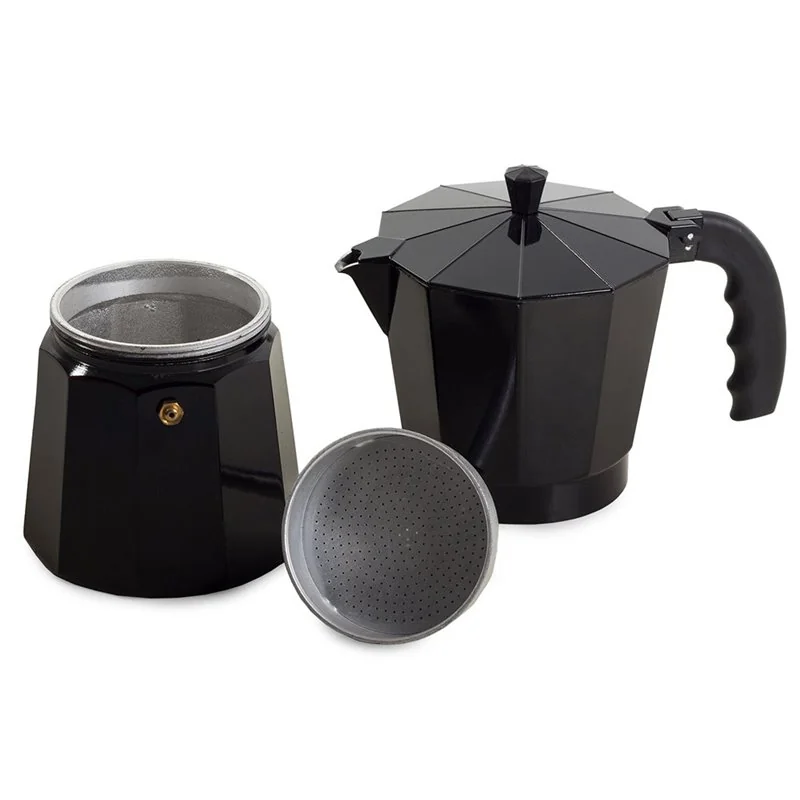 Kanvica Moka 12 káv 600ml hliník čierny