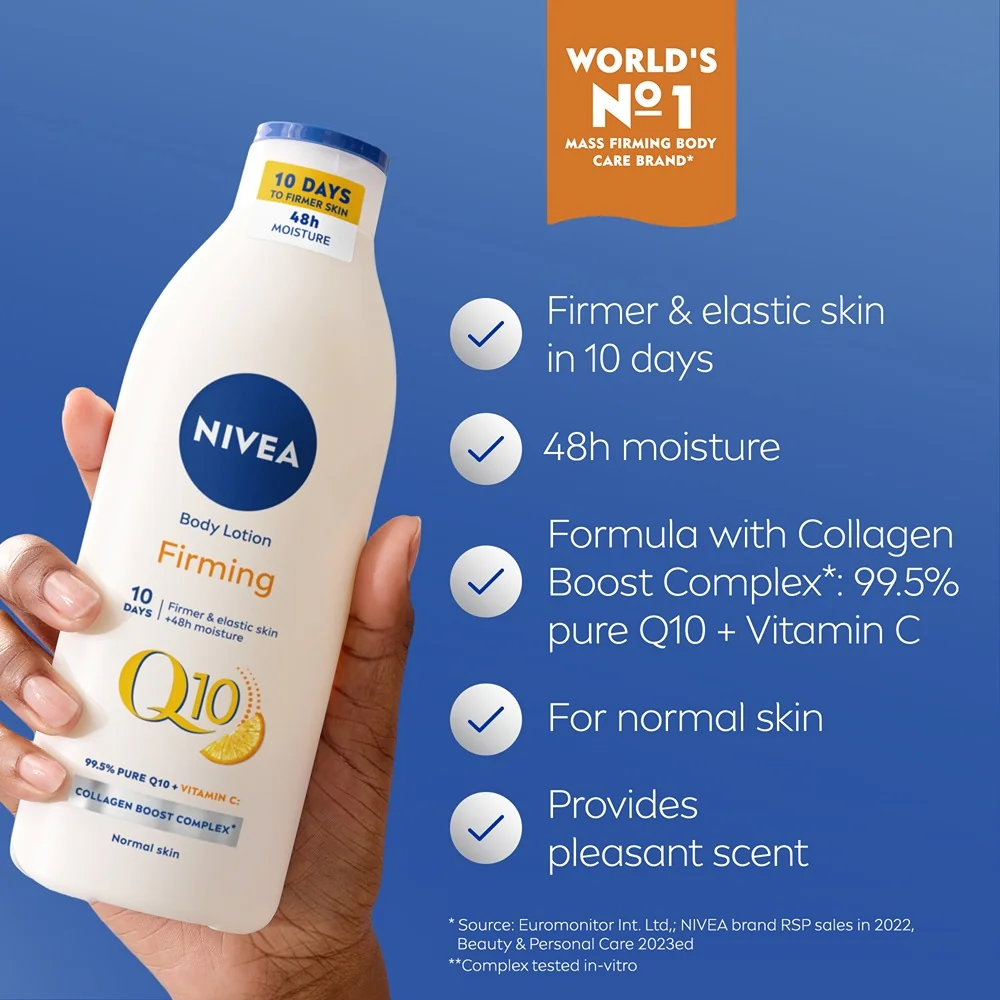 NIVEA Q10 + vitamín C 1×250 ml, telové mlieko
