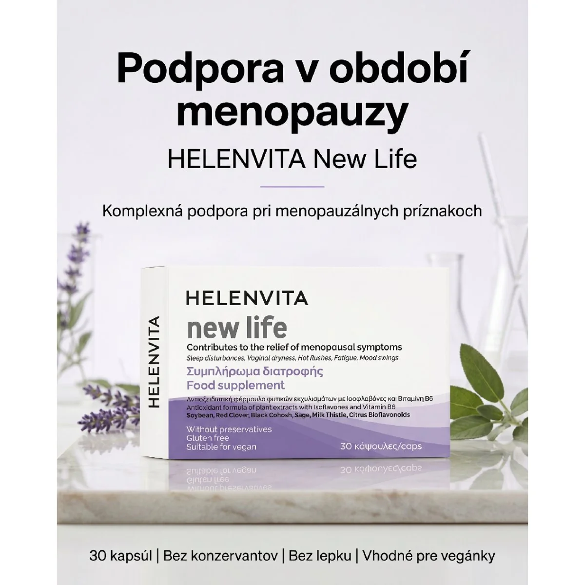 Helenvita New Life pre ženy v menopauze 30 kapsúl s izoflavónmi