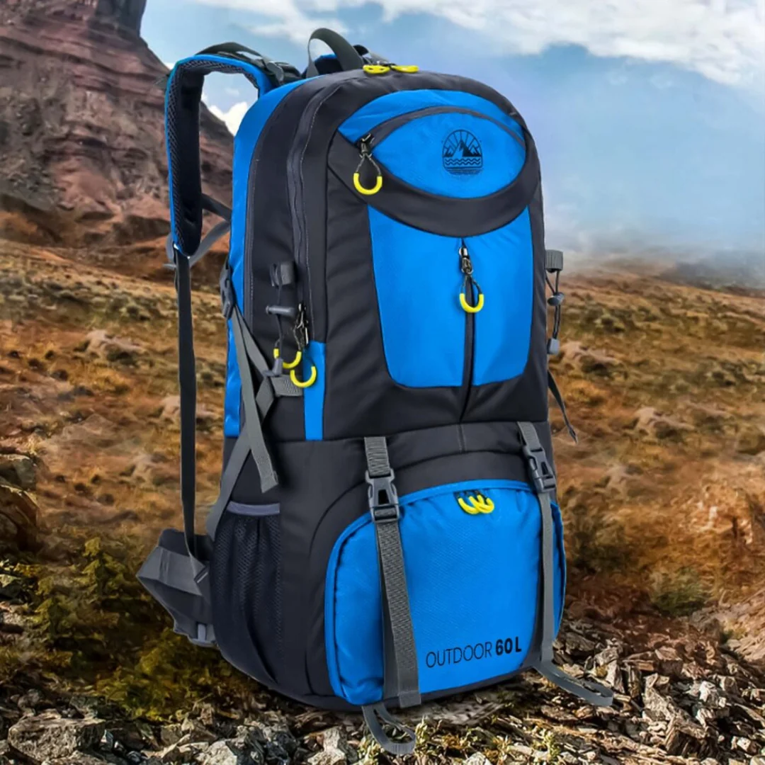 MG Outdoor turistický batoh 60L, modrý