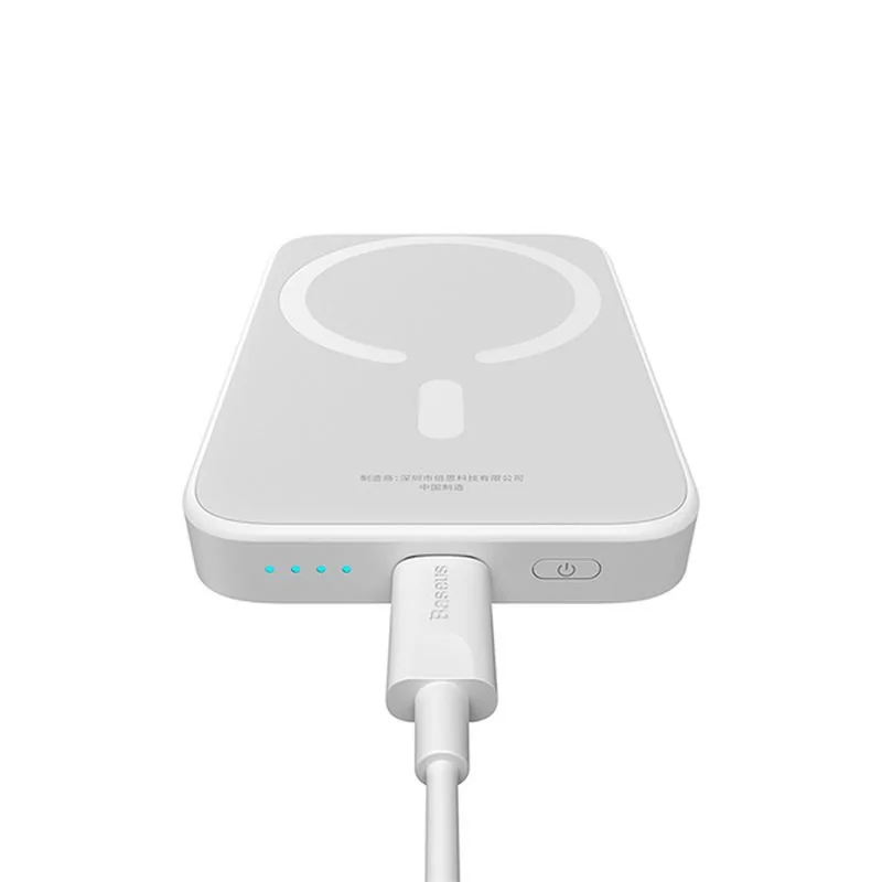Baseus Magnetic Mini Air MagSafe Power Bank 6000mAh USB-C 20W, biely