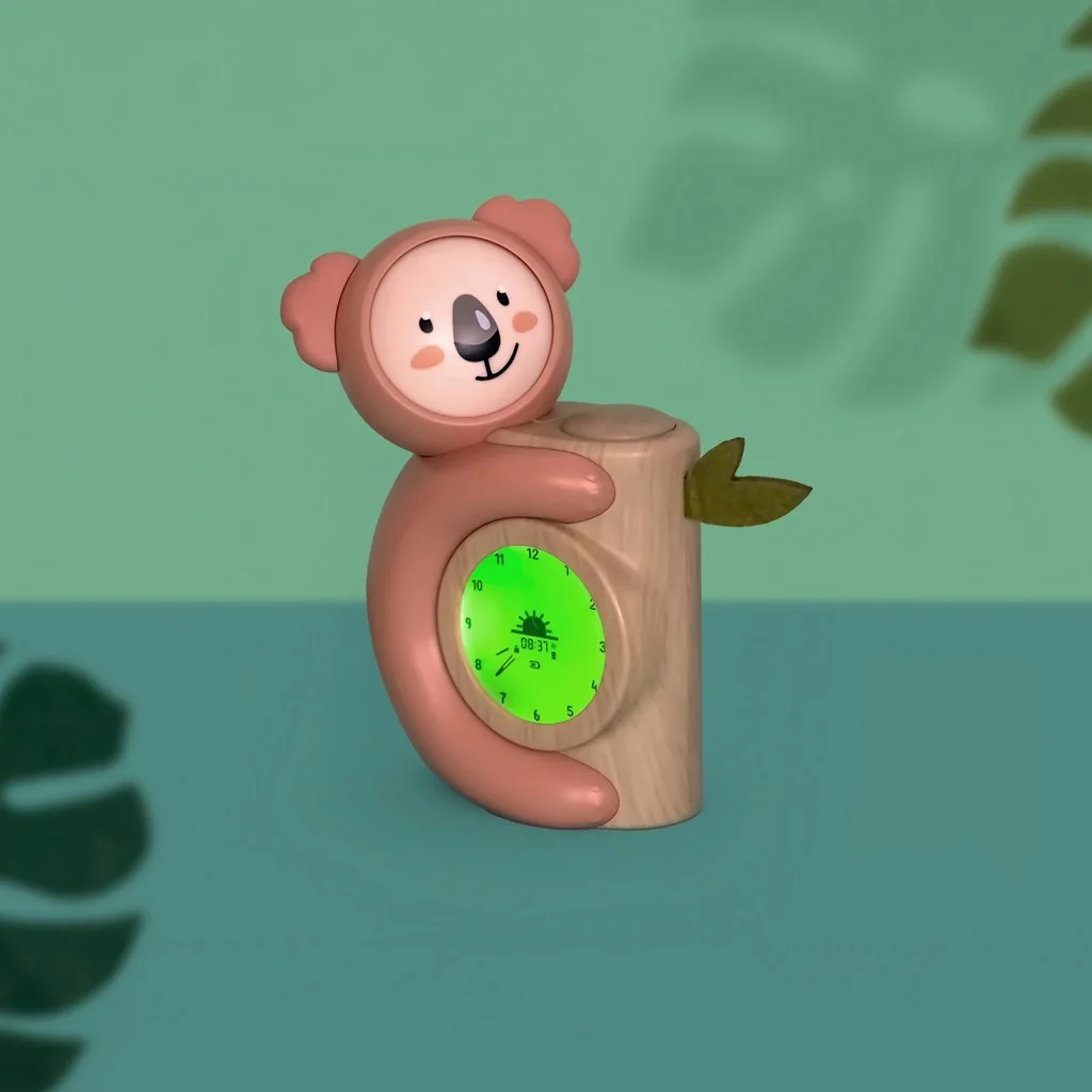 Budík detský so svetielkom Koala