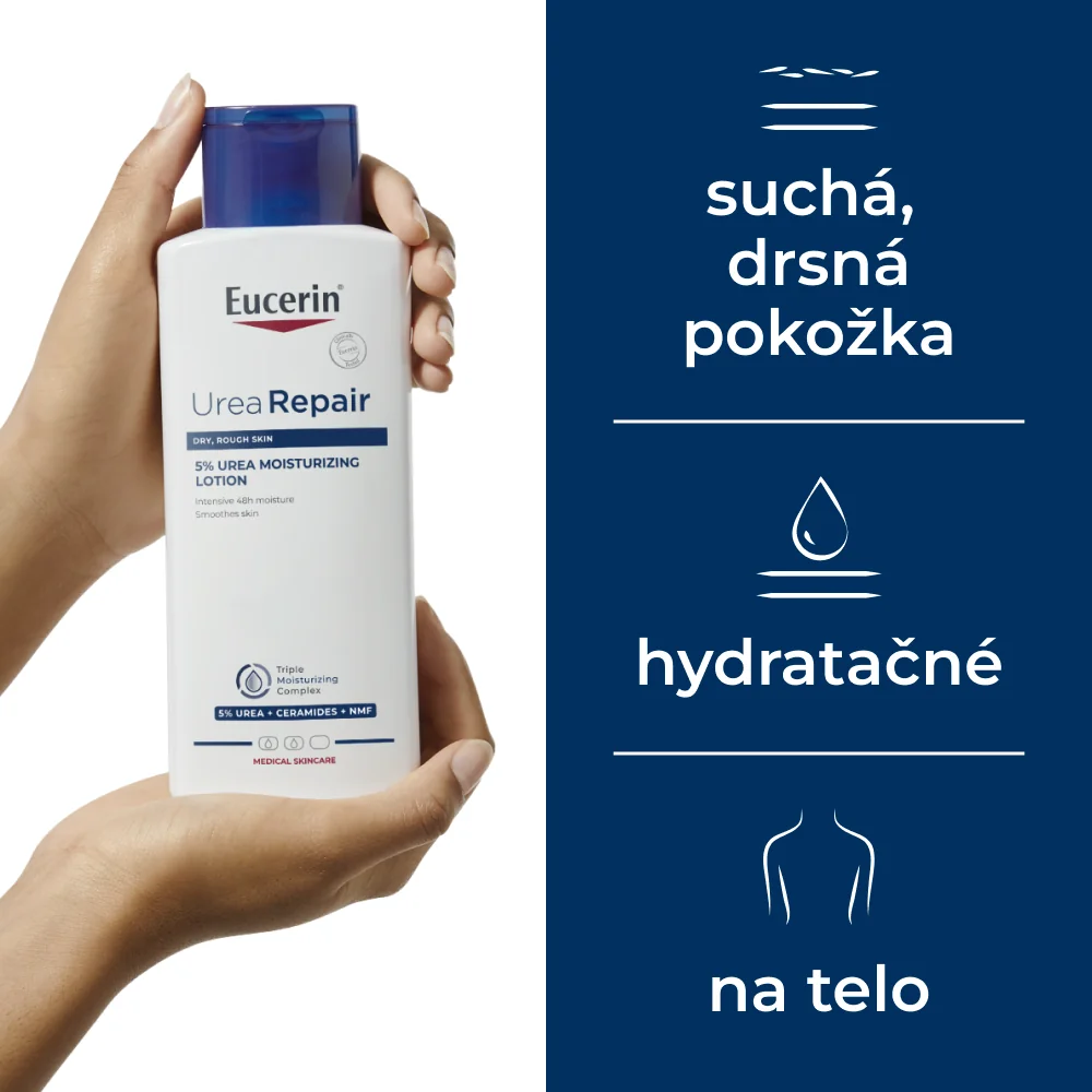 Eucerin UreaRepair Telové mlieko 5 % urea 1×250 ml, telové mlieko