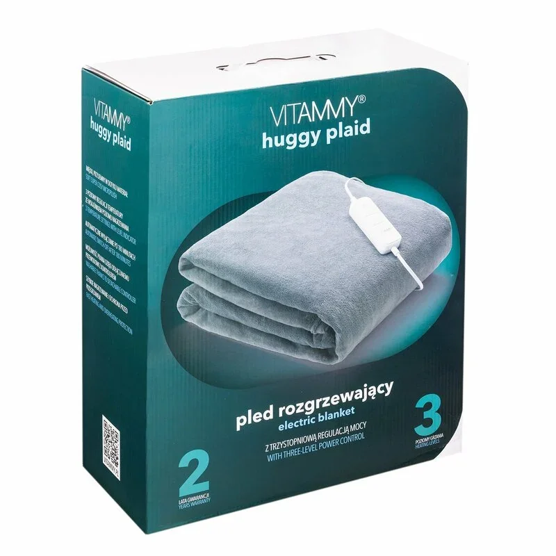 VITAMMY Huggy elektrická vyhrievacia deka 180x130 cm tmavosivá s ovládaním
