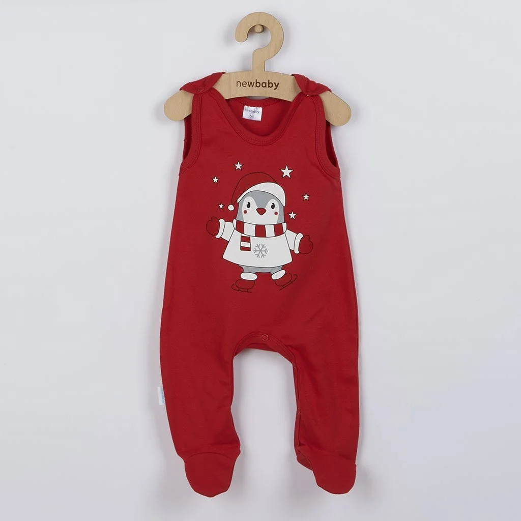 Dojčenské bavlnené dupačky Winter Penguin, vel. 86 (12-18m)