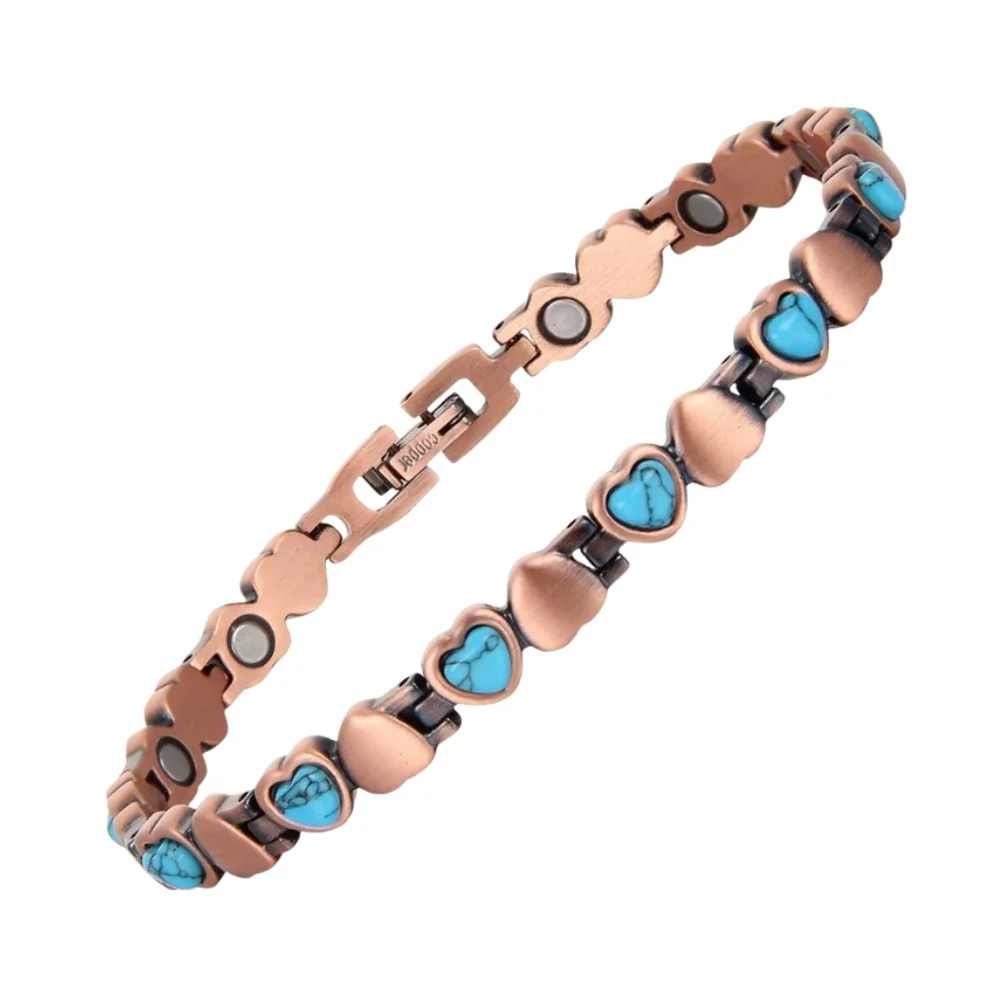 Luxusný magnetický náramok z medi – 0,6 cm