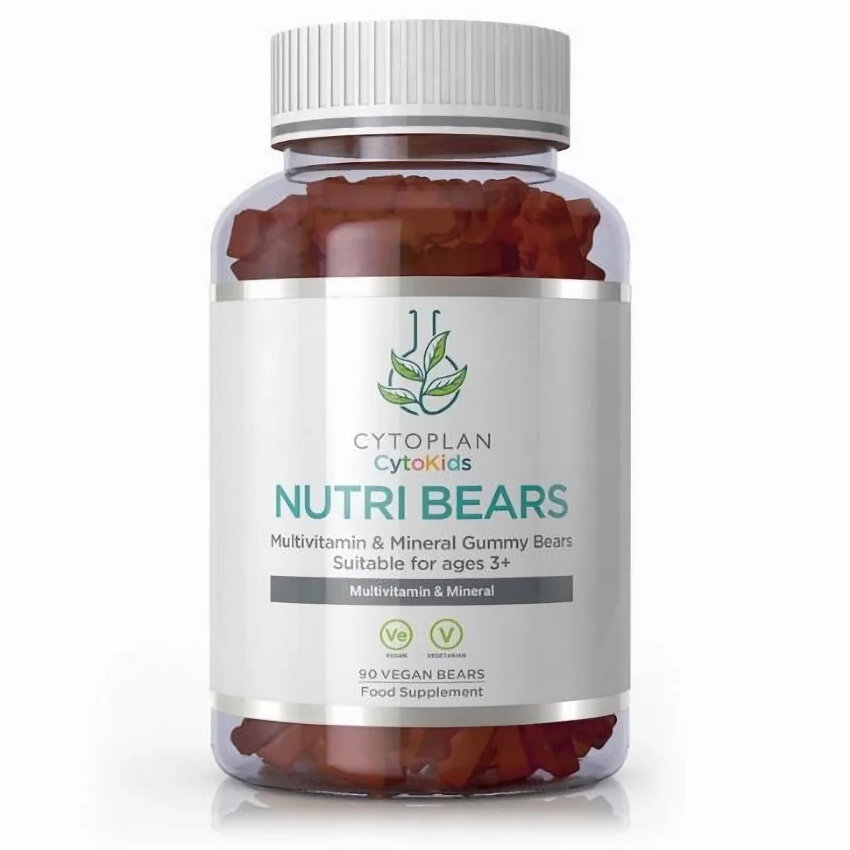 Cytoplan Nutri Bears - gumoví medvedíci, multivitamín pre deti, jahoda 90ks