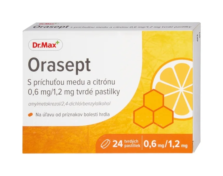 Dr. Max Orasept Med a citrón 1x24 ks, pas ord 0,60 mg/1,20 mg