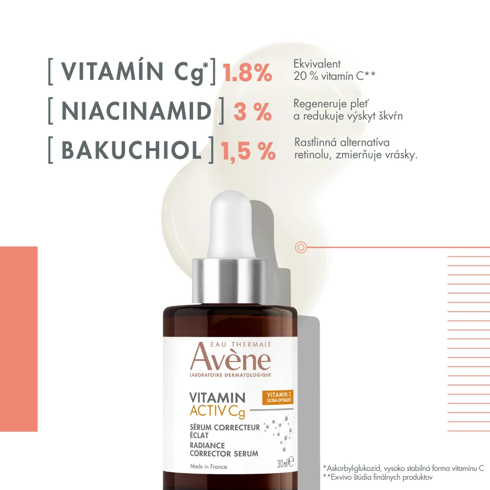 Avène Vitamin Activ Cg Korekčné rozjasňujúce sérum 30 ml