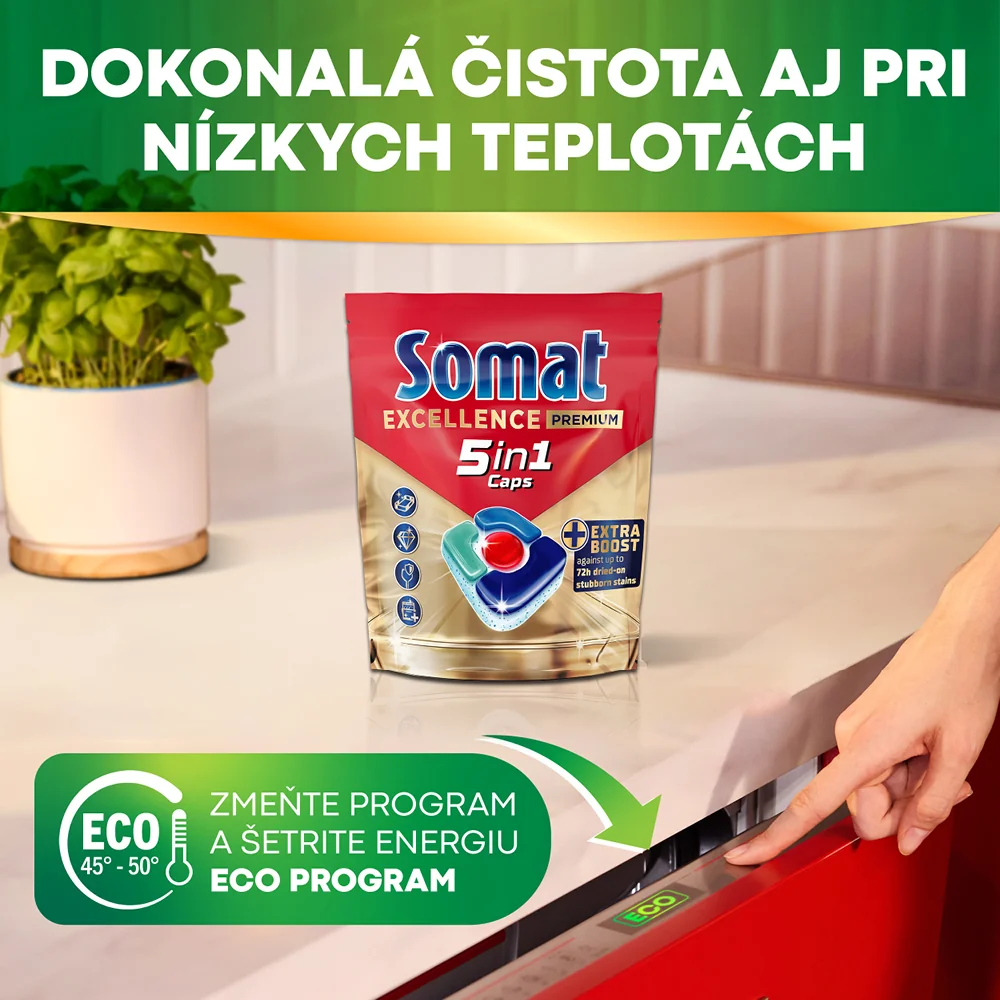 Somat Excellence 5v1 kapsuly do umývačky 1×65 ks, kapsuly do umývačky
